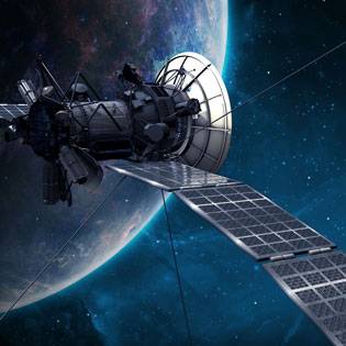 satellite en orbite autour de la terre