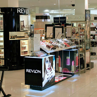 shop with perfumes and cosmetics