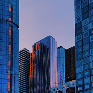 buildings at night