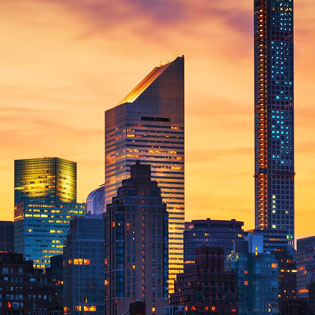 buildings at night