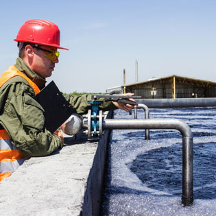 man controlling water