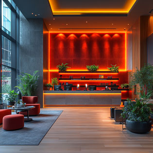 lounge d'un hôtel de luxe en europe