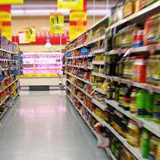 allée d'un supermarché