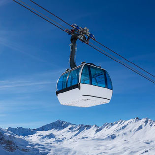 téléphérique d''une station de ski